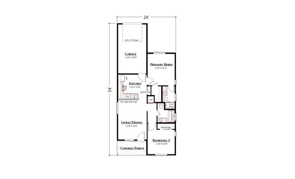 Modern Floor Plan - Main Floor Plan #1099-8