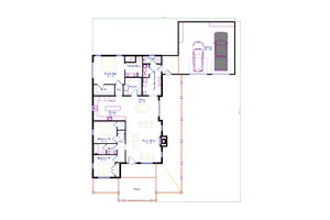 Floor Plan - Main Floor for Barndominium House Plan #1115-14 - 3 bed, 2.5 bath