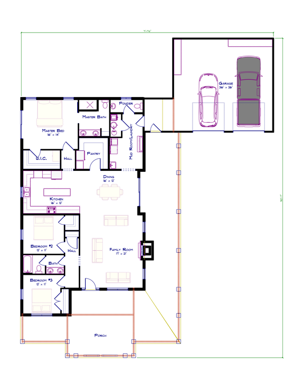 Dream House Plan - Barndominium Floor Plan - Main Floor Plan #1115-14