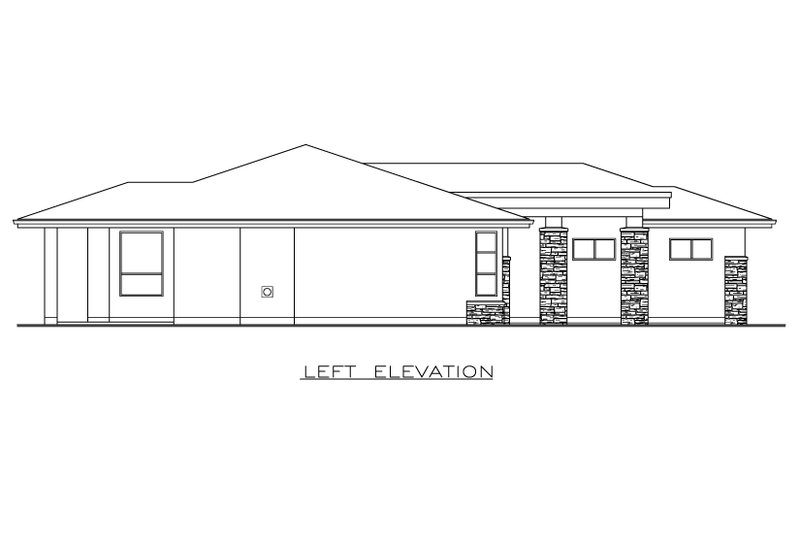 House Design - Exterior - Other Elevation for Modern House Plan #1100-23 - 3 bed, 2 bath