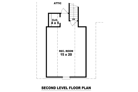 Floor Plan - Upper Floor for European House Plan #81-1465 - 3 bed, 2.5 bath