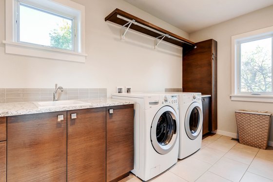Interior - Laundry for Contemporary House Plan #1042-19 - 4 bed, 3.5 bath