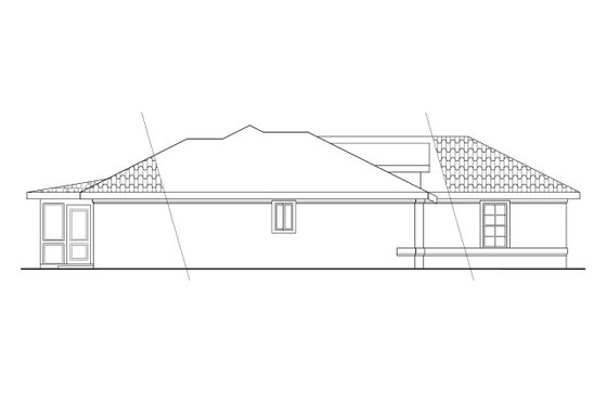 Exterior - Other Elevation for Mediterranean House Plan #124-232 - 3 bed, 2 bath
