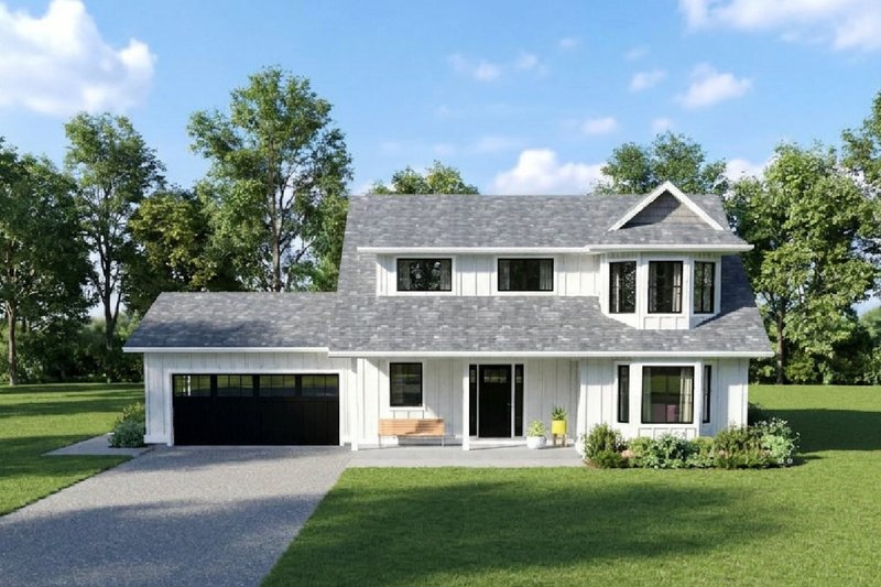 House Blueprint - Exterior - Other Elevation 2 for Colonial House Plan #126-118 - 3 bed, 2.5 bath
