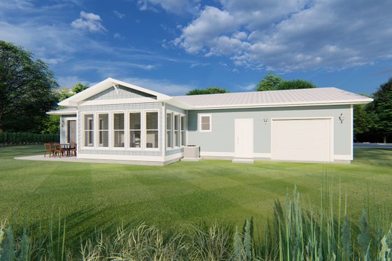 Exterior - Other Elevation for Ranch House Plan #126-209 - 2 bed, 2 bath