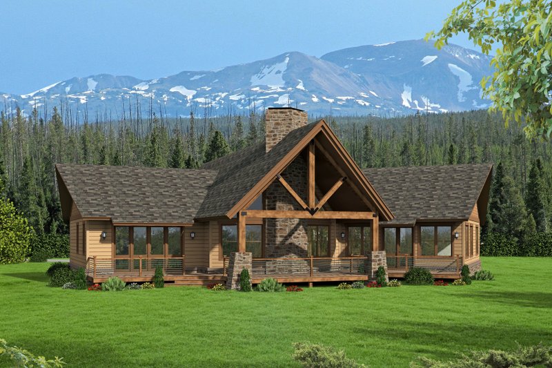 Dream House Plan - Exterior - Rear Elevation for Ranch House Plan #932-717 - 3 bed, 2.5 bath