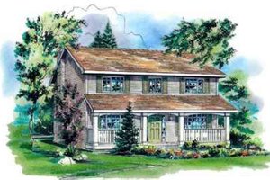 Country Exterior - Front Elevation Plan #18-343