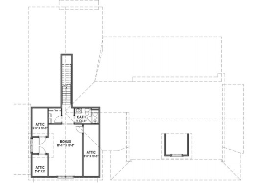 Floor Plan - Upper Floor for Farmhouse House Plan #1069-19 - 3 bed, 4 bath