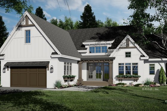 Exterior - Front Elevation 4 for Farmhouse House Plan #51-1248 - 4 bed, 3 bath