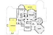 European Style House Plan - 4 Beds 4.5 Baths 4339 Sq/Ft Plan #20-1192 
