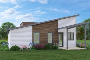 Exterior - Rear Elevation for Contemporary House Plan #472-455 - 4 bed, 2 bath