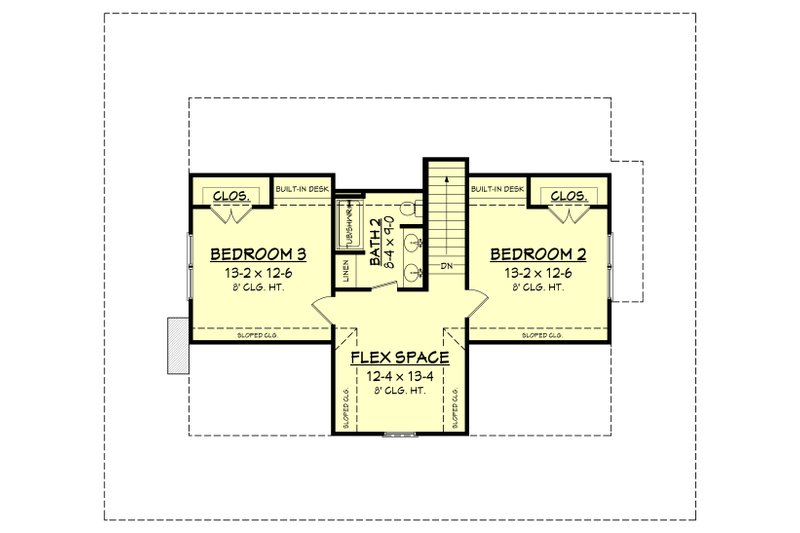 Dream House Plan - Floor Plan - Upper Floor for Country House Plan #430-150 - 3 bed, 2.5 bath