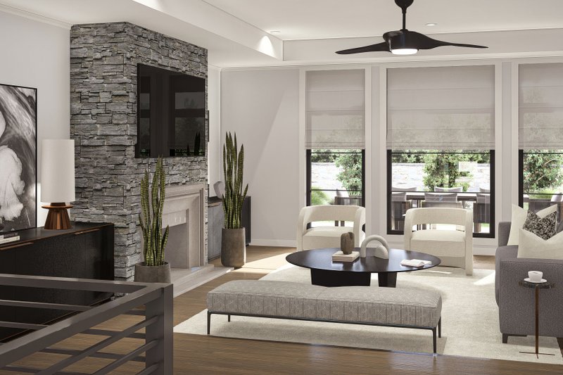 Dream House Plan - Interior - Family Room 1 for Modern House Plan #455-444 - 4 bed, 3.5 bath
