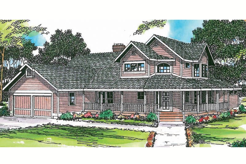 Architectural House Design - Country Exterior - Front Elevation Plan #124-173