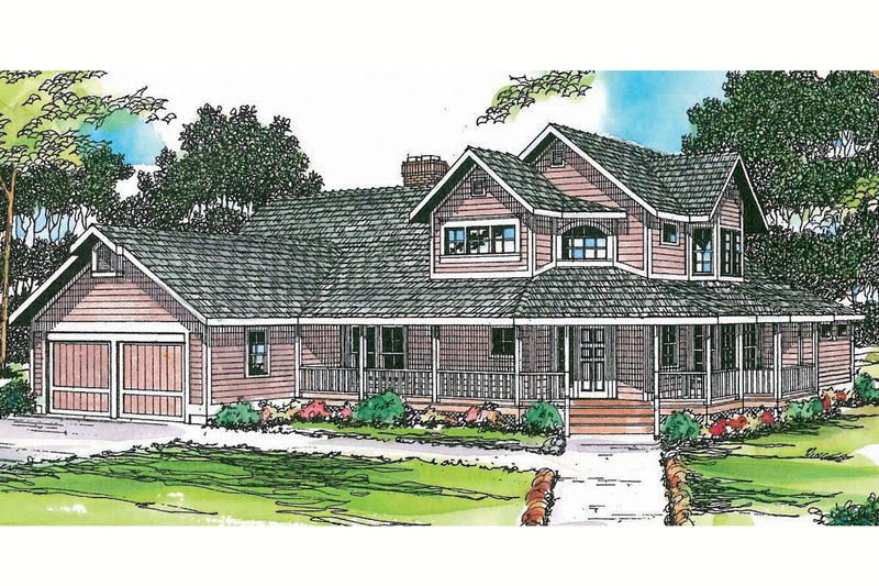 Dream House Plan - Country Exterior - Front Elevation Plan #124-173