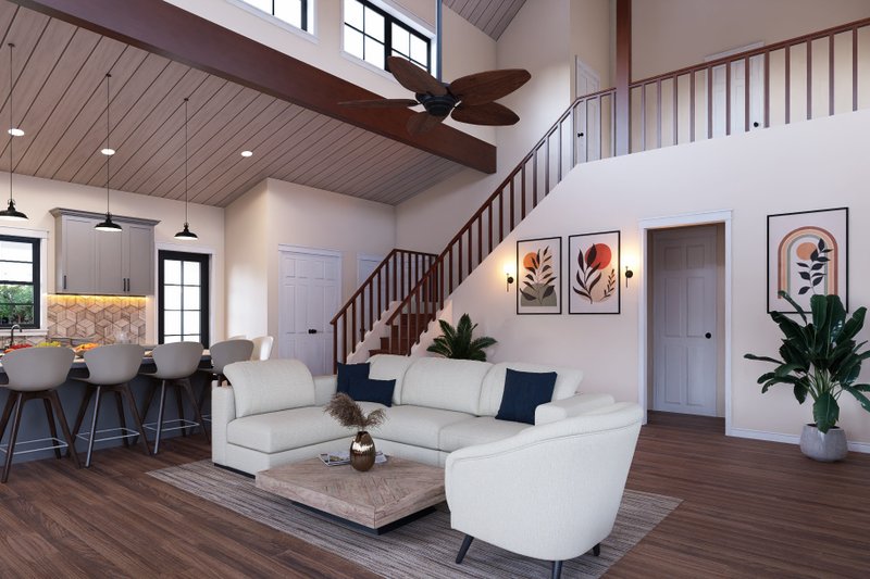 House Plan Design - Interior - Family Room 1 for Farmhouse House Plan #932-1425 - 3 bed, 2.5 bath