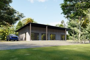 House Blueprint - Barndominium Exterior - Front Elevation Plan #1107-13