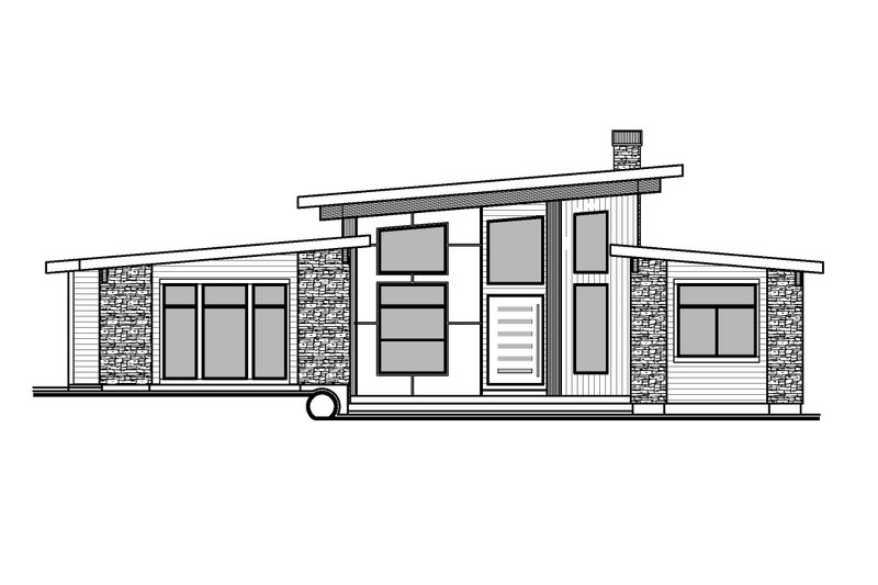 Architectural House Design - Exterior - Front Elevation 3 for Modern House Plan #1073-51 - 4 bed, 3.5 bath