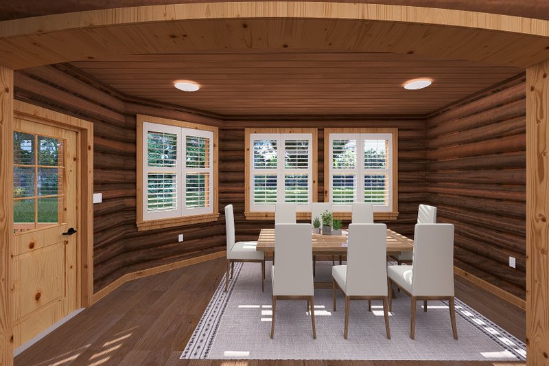 Home Plan - Interior - Dining Room for Log House Plan #1060-306 - 4 bed, 4 bath