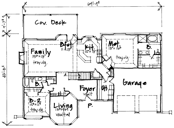 Traditional Floor Plan - Main Floor Plan #308-209