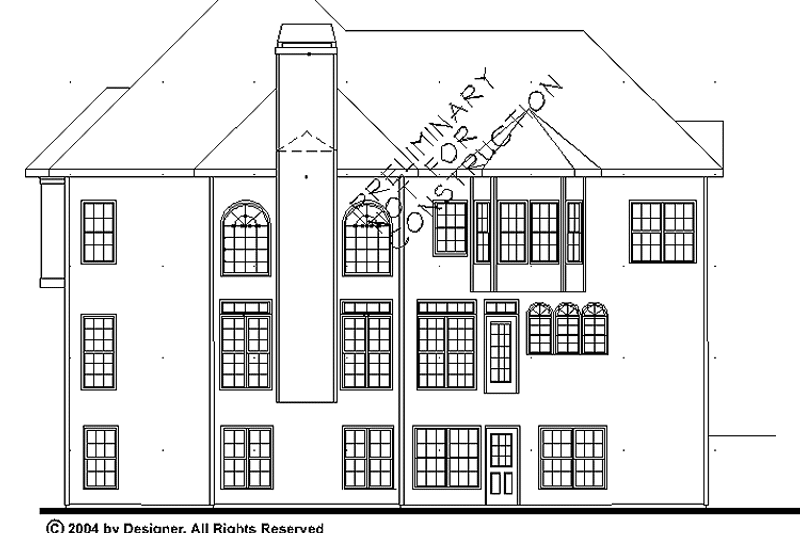 Home Plan - Exterior - Rear Elevation for Colonial House Plan #927-223 - 5 bed, 4 bath