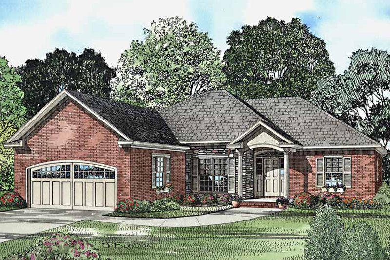 Dream House Plan - Exterior - Front Elevation 3 for Ranch House Plan #17-3225 - 3 bed, 2 bath