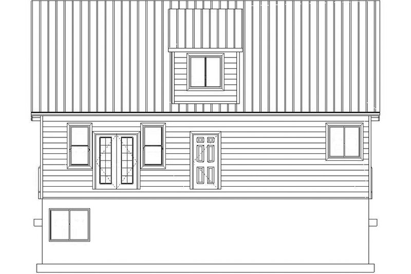 Home Plan - Exterior - Rear Elevation 1 for Cabin House Plan #1060-24 - 3 bed, 2.5 bath
