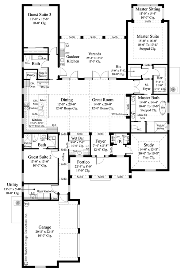 House Design - Ranch Floor Plan - Main Floor Plan #930-465