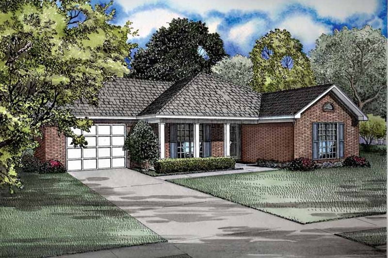 Architectural House Design - Ranch Exterior - Front Elevation Plan #17-2968