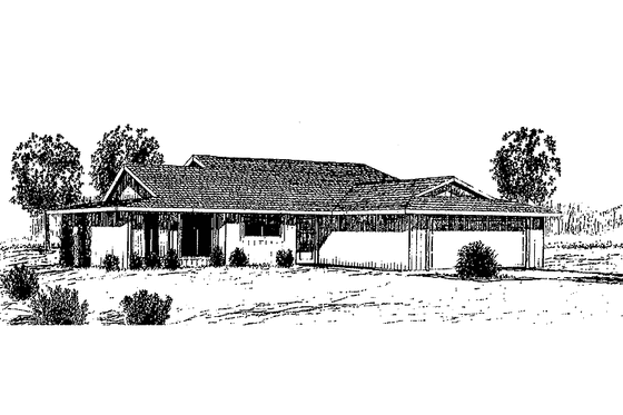 Exterior - Front Elevation 3 for Craftsman House Plan #60-883 - 3 bed, 2 bath