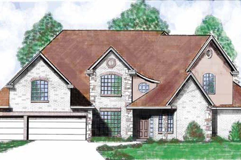 Architectural House Design - Country Exterior - Front Elevation Plan #52-259