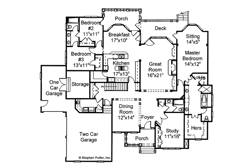 Home Plan - Floor Plan - Main Floor for Classical House Plan #429-269 - 3 bed, 3 bath