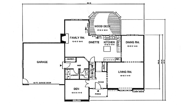 House Plan Design - European Floor Plan - Main Floor Plan #1001-6