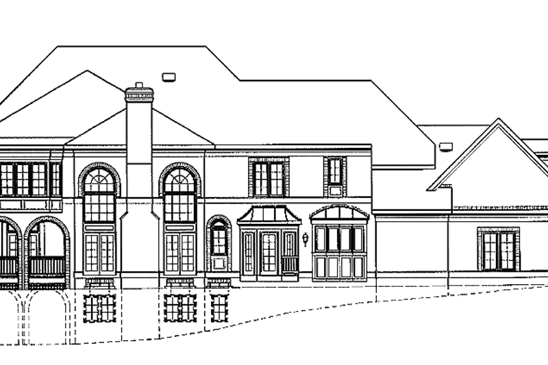 Home Plan - Exterior - Rear Elevation for Classical House Plan #953-130 - 4 bed, 3 bath