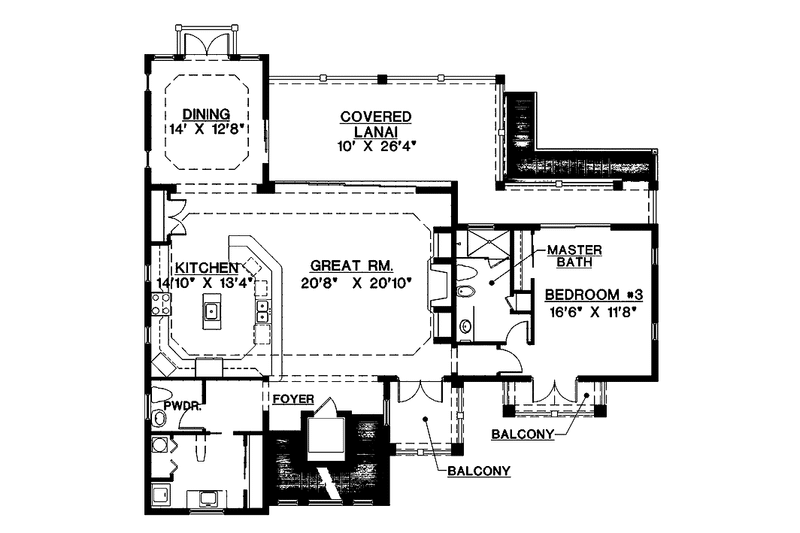 Home Plan - Floor Plan - Upper Floor for Mediterranean House Plan #1017-97 - 5 bed, 4.5 bath