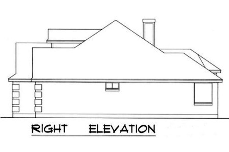 Home Plan - Exterior - Other Elevation 1 for European House Plan #40-349 - 3 bed, 2 bath