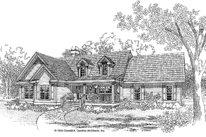 Country Exterior - Front Elevation Plan #929-192