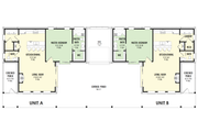 Ranch Style House Plan - 2 Beds 3 Baths 1056 Sq/Ft Plan #1092-55 