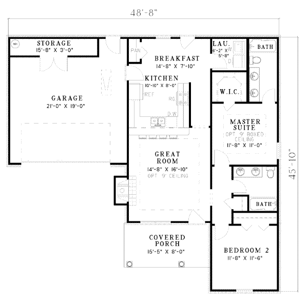 House Plan Design - Traditional Floor Plan - Main Floor Plan #17-1116