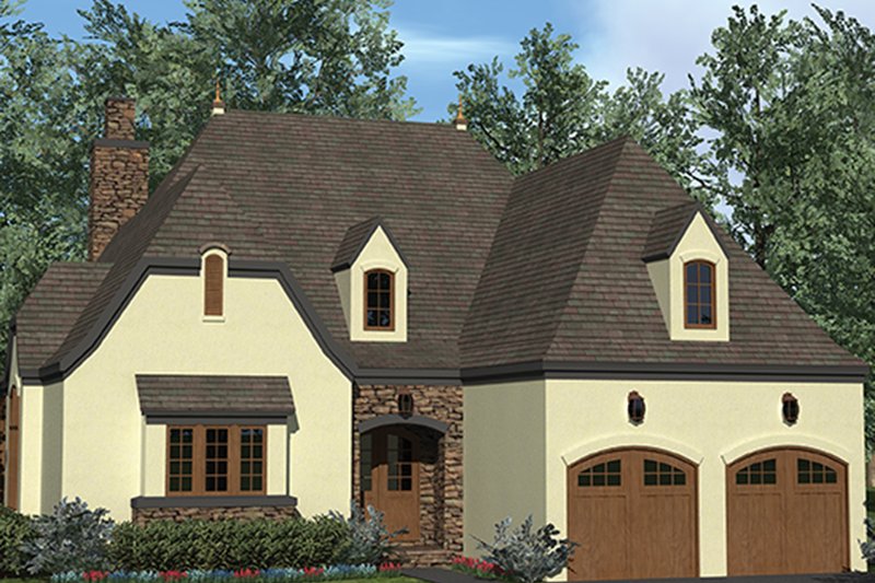 Dream House Plan - Exterior - Front Elevation 3 for European House Plan #453-624 - 3 bed, 2.5 bath