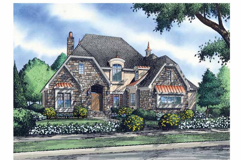 Home Plan - Exterior - Front Elevation 3 for Cottage House Plan #929-841 - 5 bed, 4 bath