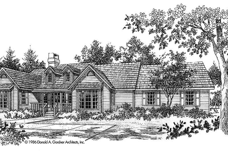 Home Plan - Country Exterior - Front Elevation Plan #929-97