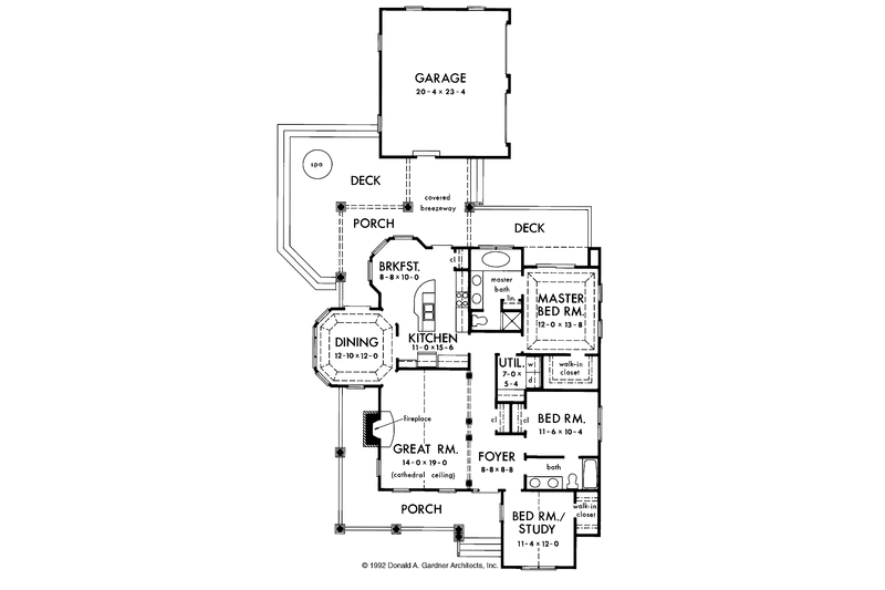 Home Plan - Floor Plan - Main Floor for Country House Plan #929-139 - 3 bed, 2 bath