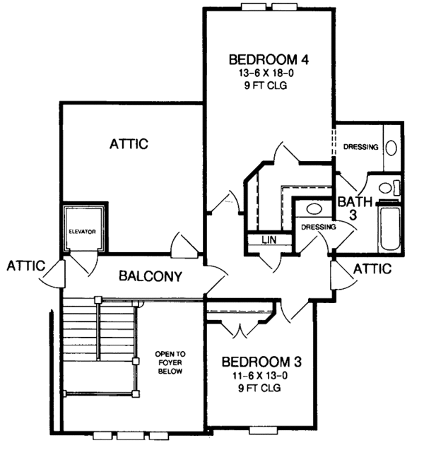 Home Plan - Country Floor Plan - Upper Floor Plan #952-251