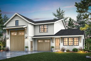 Barndominium Exterior - Front Elevation Plan #1070-247