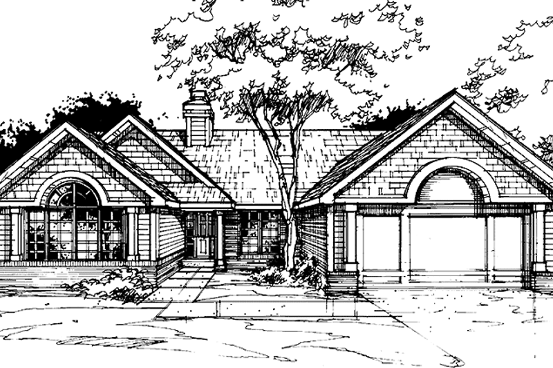 Home Plan - Prairie Exterior - Front Elevation Plan #320-1108