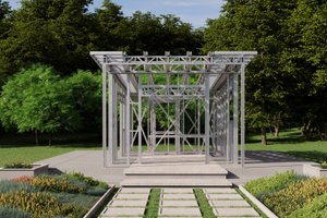 Exterior - Front Elevation 6 for Contemporary House Plan #1106-59, 1 bath