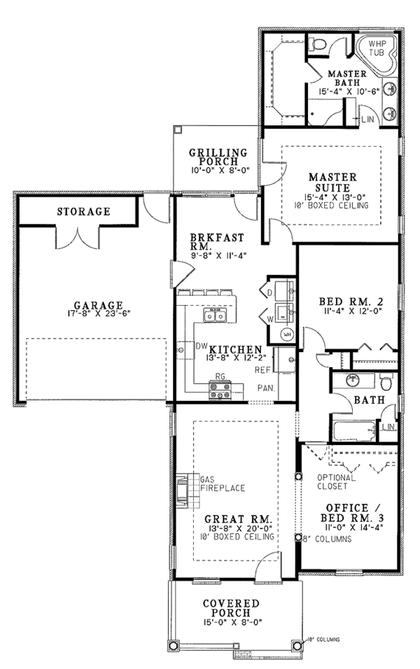 Dream House Plan - Country Floor Plan - Main Floor Plan #17-2660