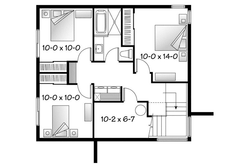 Dream House Plan - Floor Plan - Lower Floor for Contemporary House Plan #23-2537 - 3 bed, 1.5 bath