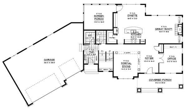 House Plan Design - Traditional Floor Plan - Main Floor Plan #51-672